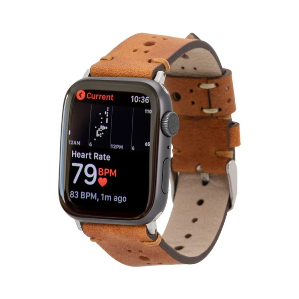 Apple Watch Uyumlu Deri Kordon 42-44-45mm TN11 Taba ürün görseli 1