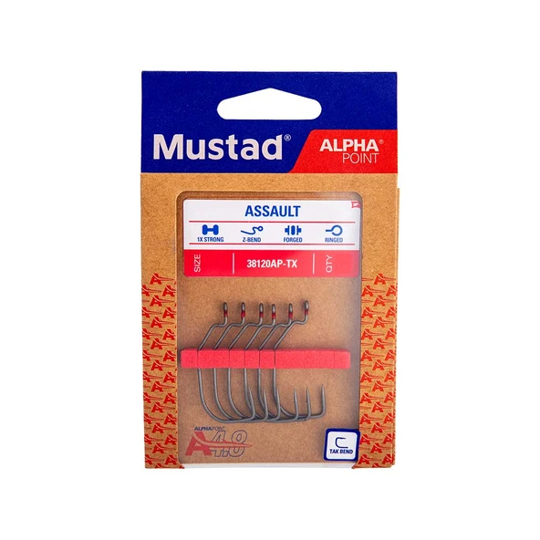 Mustad Alpha Point Assault Wide Gap 38120AP Olta İğnesi - Resim 3