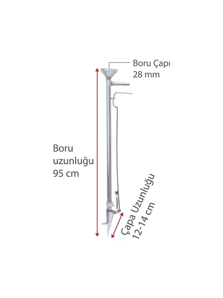 Tohum Ekme Borusu 95 cm - Resim 4