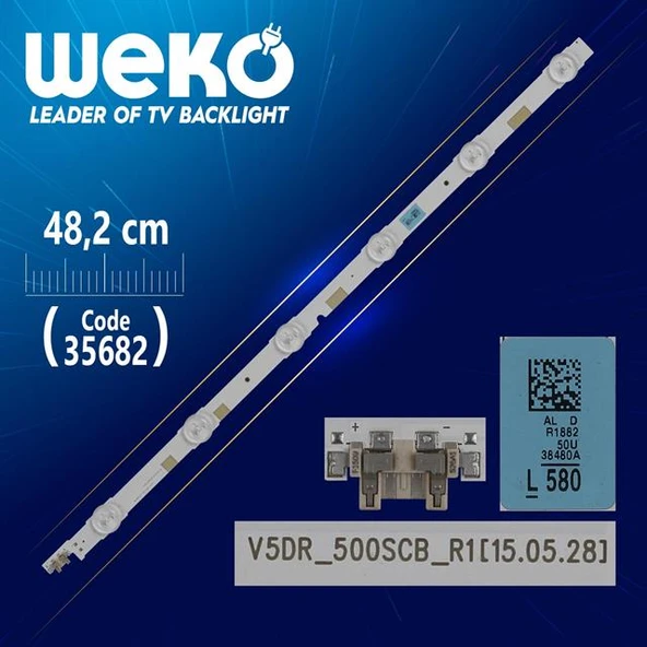 V5DR_500SCB_R1 - 48.2 Cm 6 Ledli - (WK-1159) Tv Led Bar (Tvnizi açıp içindeki led barla birebir aynısı olduğunu görmeden almayınız. Sonrasında iade ALMAMAKTAYIZ.) ürün görseli 1