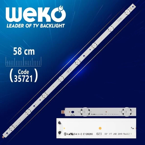 55'' V17 UNB 2649 REV0.3 1 - R1 TYPE - 59.2 Cm 8 Ledli - WK-1192 Led Tv Bar ürün görseli 1