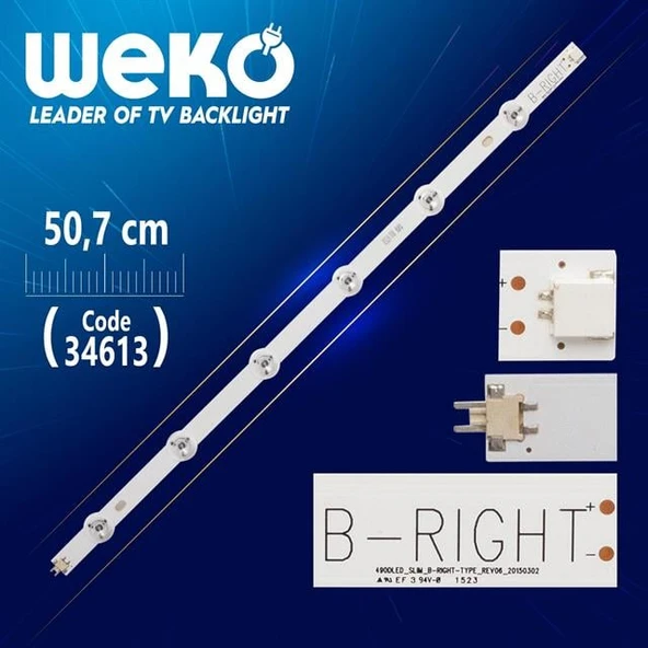 490Dled_Slım_B-Rıght-Type_Rev00 - 50.7 Cm 6 Ledli - (Wk-195) ürün görseli 1