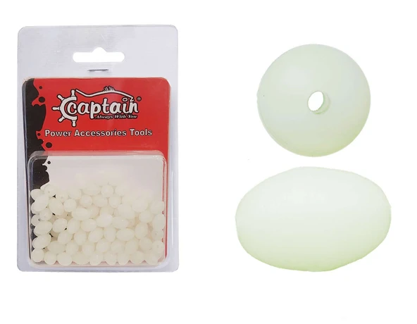 Captain  Glow Boncuk Oval Çapari ve Takım Boncuğu 100lü Paket ürün görseli 1