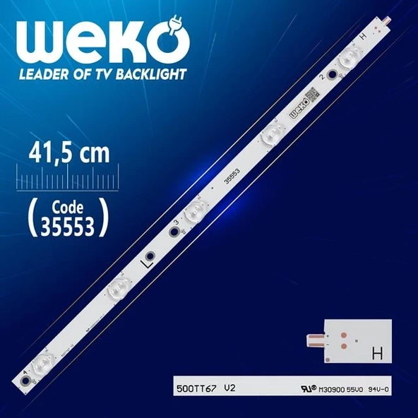 SX-11800729A0 -2B554-0-A-54F-2766 L - 500TT67 V2 - 5 Ledli 41.5 Cm - WK-437 Led Tv Bar ürün görseli 1