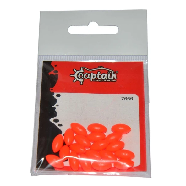 Captain 7666 Renkli Boncuk Oval 110mm Silikon Boncuk 20li Paket ürün görseli 1