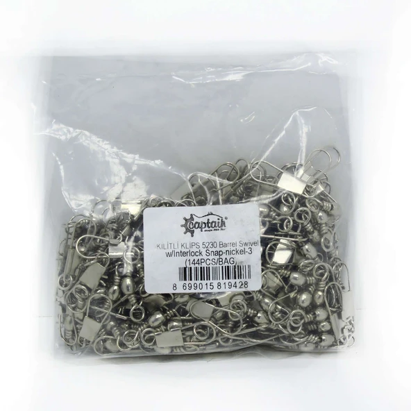 Captain 5230 Kilitli Klips 144lü Paket Nikel ürün görseli 1