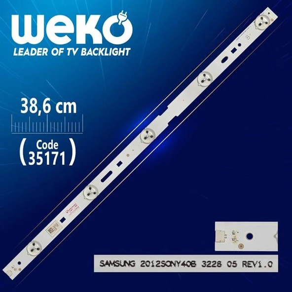 SAMSUNG 2012SONY40B 3228 05 REV1.0 - B TYPE - 38.6 Cm 5 Ledli - WK-262 Led Tv Bar ürün görseli 1