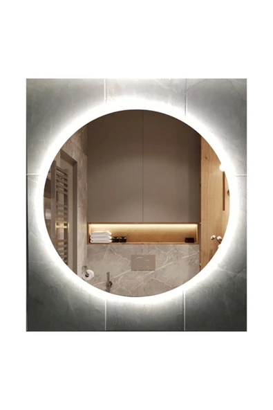 GLOBAL LED MIRROR 50 Cm Yuvarlak Ledli Ayna Banyo Aynası Dekoratif Ayna Boy Ayna Salon Duvar Ayna ürün görseli 1