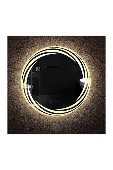 GLOBAL LED MIRROR 50 Cm Kumlamalı Ledli Yuvarlak Ayna Banyo Aynası Dekoratif Ayna Boy Ayna Salon Duvar Ayna ürün görseli 1