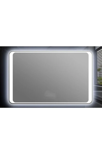 GLOBAL LED MIRROR 90x65 cm Ledli Ayna Dresuar Hol Koridor Duvar Salon Banyo Wc Ofis Çocuk Yatak Odası Boy ürün görseli 1
