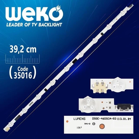2013SVS46F R9/R6 REV1.9 - D2GE-460SCB-R3 - 46E25309A - RIGHT - 59.4 CM 9 LEDLİ Tv Led Bar (Tvnizi açıp içindeki led barla birebir aynısı olduğunu görmeden almayınız. Sonrasında iade ALMAMAKTAYIZ.) ürün görseli 1