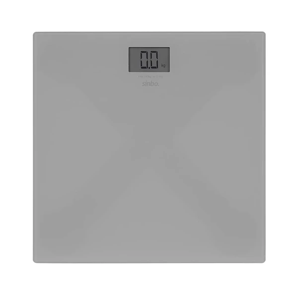 SİNBO SBS-4451 DİJİTAL - PİLLİ GRİ CAM BANYO BASKÜL TERAZİ TARTI LCD EKRAN 180KG/100GR 26X26CM (5433) ürün görseli 1