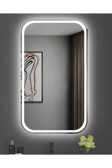 GLOBAL LED MIRROR 60x80 cm Ledli Ayna Dresuar Hol Koridor Duvar Salon Banyo Wc Ofis Çocuk Yatak Odası Boy ürün görseli 1