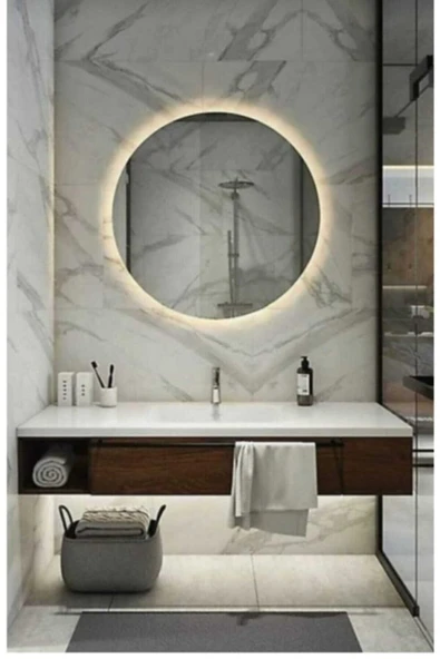 GLOBAL LED MIRROR Gümüş Renk Ledli Banyo Konsol Aynası 80 cm 80 ürün görseli 1