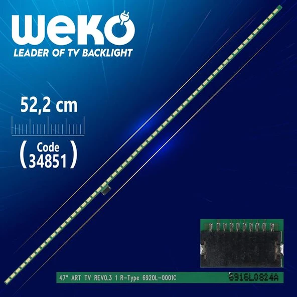 47'' ART TV REV0.3 1 R-TYPE 6920L-0001C - 52.2 Cm 54 Ledli - WK-720 Led Tv Bar ürün görseli 1