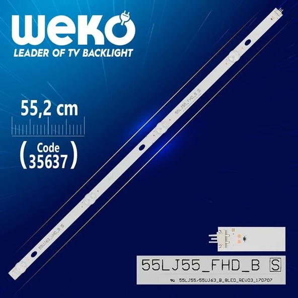 55LJ55/55UJ63_B_8LED_REV03_170707 - 55.2 Cm 4 Ledli - WK-1127 Led Tv Bar ürün görseli 1