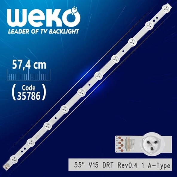 55'' V15 DRT REV0.4 1 A-TYPE - 57.4 Cm 10 Ledli - WK-1253 Led Tv Bar ürün görseli 1