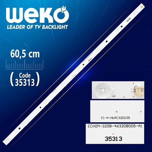 IC-A-HWAI32D235 - ECHOM-32DB-4632DB008-A1 - E3-KL-B6 - 60.5 Cm - WK-313 Led Tv Bar ürün görseli 1
