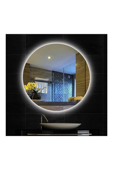 GLOBAL LED MIRROR 70 Cm Yuvarlak Ledli Ayna Banyo Aynası Dekoratif Ayna Boy Ayna Salon Duvar Ayna ürün görseli 1
