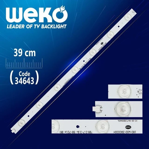 180-W00-390000H Ic-B-Hwt39d060l - 39 Cm 7 Ledli - (Wk-114) ürün görseli 1