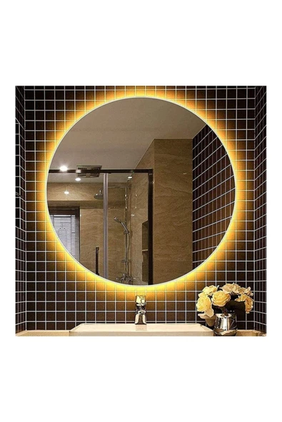 GLOBAL LED MIRROR 45 Cm Yuvarlak Ledli Ayna Banyo Aynası Dekoratif Ayna Boy Ayna Salon Duvar Ayna ürün görseli 1