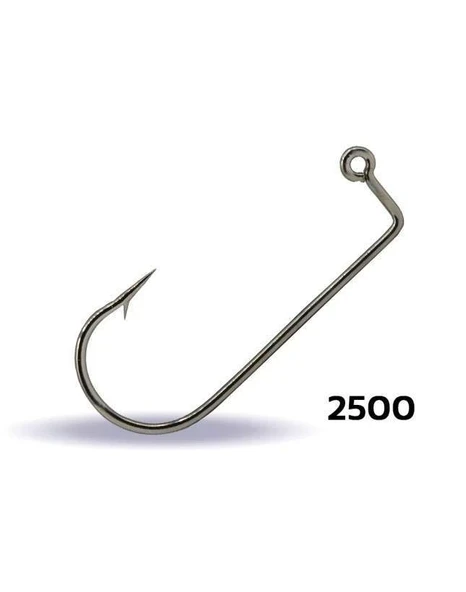 Youvella 2500 Jig Head İğnesi Delikli Uzun 100lü Kutu Nikel ürün görseli 1