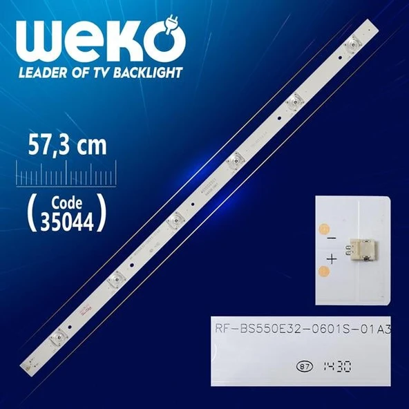RF - BS550E32 - 0601S - 01A3-4655DZ001 - R4808 0319 - (57.3 Cm) 6 Ledli - (WK-822) Tv Led Bar (Tvnizi açıp içindeki led barla birebir aynısı olduğunu görmeden almayınız. Sonrasında iade ALMAMAKTAYIZ.) ürün görseli 1