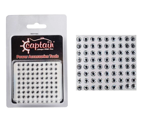 Captain 7632 Göz 6mm Naturel Silikon Damla Göz 64lü Paket ürün görseli 1