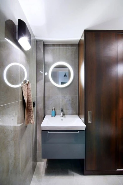 GLOBAL LED MIRROR 50 Cm Ledli Ayna Dresuar Hol Koridor Duvar Salon Banyo Wc Ofis Çocuk Yatak Odası Boy ürün görseli 1
