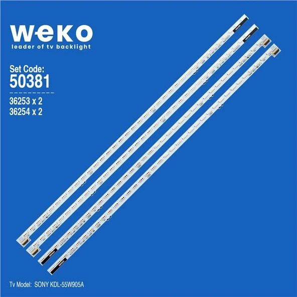 Wkset-5381 36253X2 36254X2 Nlac20217 4 Adet Led Bar (Mavi Işık) (36Led) (Tvnizi açıp içindeki led barla birebir aynısı olduğunu görmeden almayınız. Sonrasında iade ALMAMAKTAYIZ.) ürün görseli 1