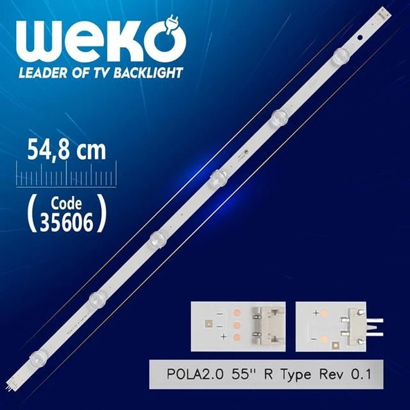 Lg Innotek Pola2.0 55 R-Type Rev 0.1 - 6 Ledli 54.8 Cm - (Wk-307) ürün görseli 1