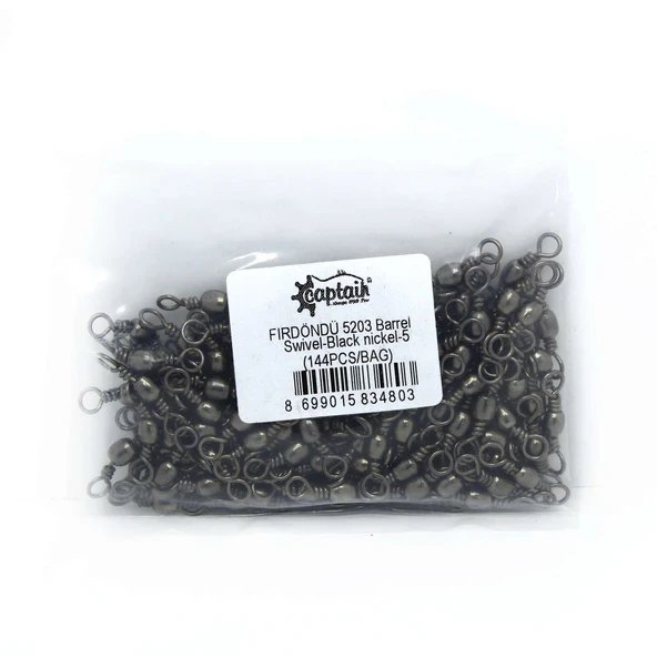 Captain 5203 Fırdöndü 144lü Paket Black Nikel ürün görseli 1