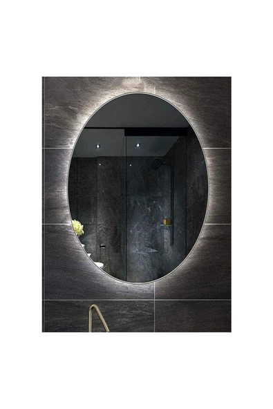 GLOBAL LED MIRROR 65x85 cm Elips Ledli Banyo Aynası ürün görseli 1