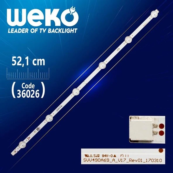 SVV490A69_A_V17_REV01_170310 - 6 LENSLİ 52.1 CM - Tv Led Bar (Tvnizi açıp içindeki led barla birebir aynısı olduğunu görmeden almayınız. Sonrasında iade ALMAMAKTAYIZ.) ürün görseli 1