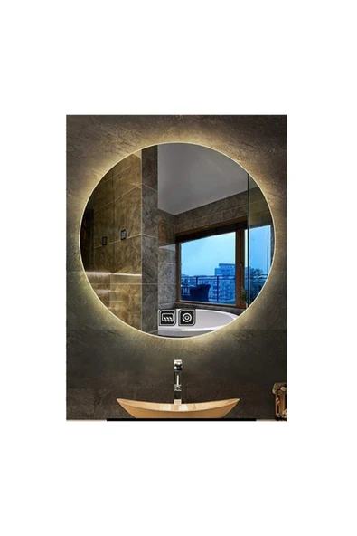 GLOBAL LED MIRROR 70 Cm Dokunmatik Tuşlu Buğu Yapmayan Ledli Yuvarlak Banyo Aynası ürün görseli 1
