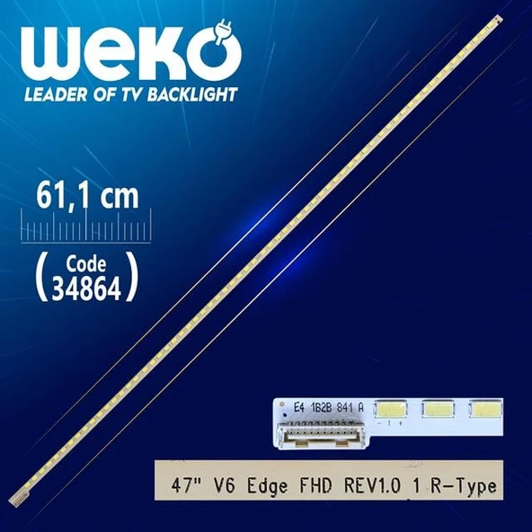 47'' V6 EDGE FHD REV1.0 1 R-TYPE - 61.1 Cm 64 Ledli - WK-392 Led Tv Bar ürün görseli 1