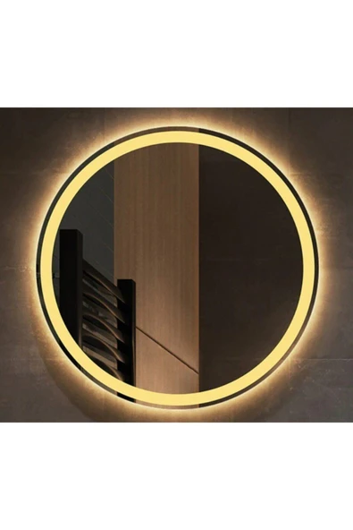 GLOBAL LED MIRROR 70 cm Yuvarlak Ledli Ayna Antrasit ürün görseli 1