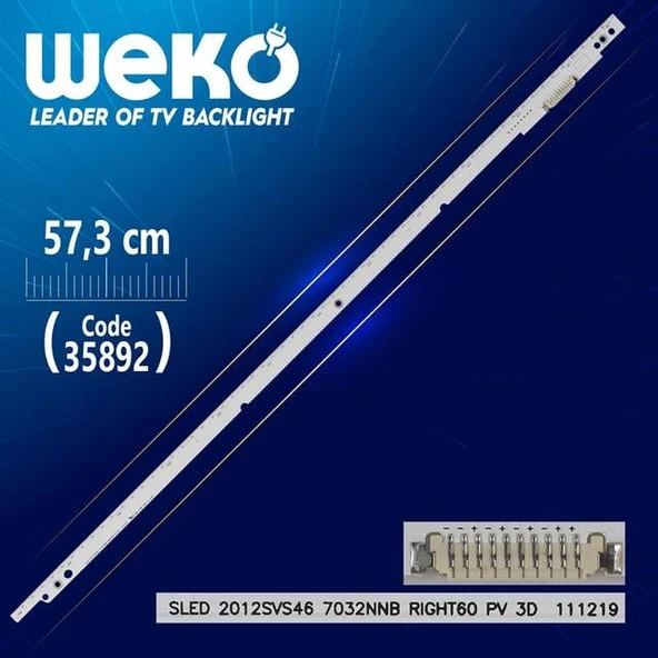 SLED 2012SVS46 7032NNB RIGHT60 PV 3D 111219 - 57.3 Cm 60 Ledli - WK-1354 Led Tv Bar ürün görseli 1