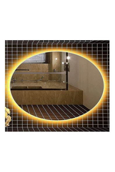 GLOBAL LED MIRROR 40x60 Cm Elips Ledli Ayna Banyo Aynası Dekoratif Ayna Boy Ayna Salon Duvar Ayna ürün görseli 1