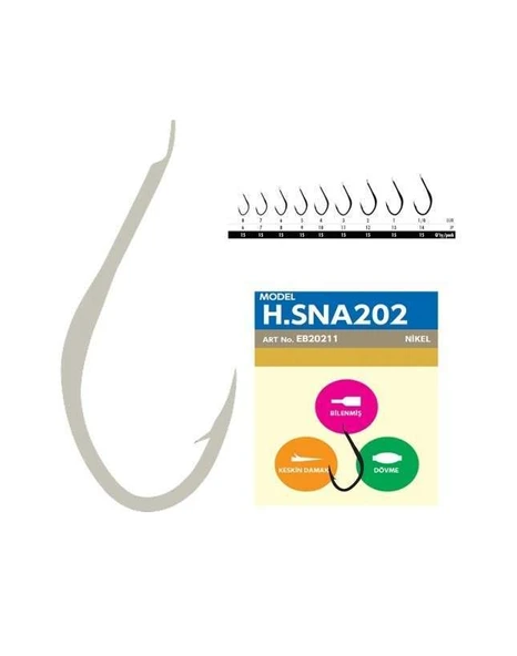 Hayabusa HSNA 202 Dövme Canlı Yem İğnesi 15li Paket Nikel ürün görseli 1