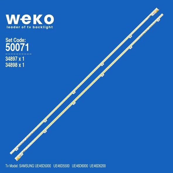 Wkset-5071 34897X1 34898X1 2011Svs46_5K6K_H1B_1Ch 2 Adet Led Bar (72Led) (Tvnizi açıp içindeki led barla birebir aynısı olduğunu görmeden almayınız. Sonrasında iade ALMAMAKTAYIZ.) ürün görseli 1