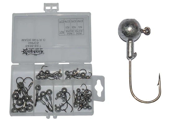 Captain 6436 Compact Eco Mix Kutulu Jig Head Seti 2-3-5-7gr 34lü Set ürün görseli 1
