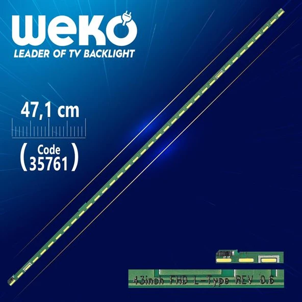 43INCH FHD L-TYPE REV 0.6 - 47.1 Cm 36 Ledli - WK-1229 Led Tv Bar ürün görseli 1