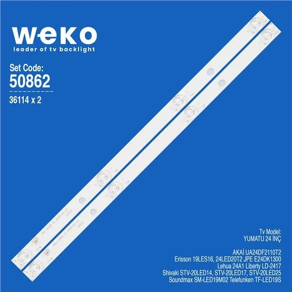 Wkset-5862 36114X2 Js-D-Jp2420-041Ecc (60416)  2 Adet Led Bar (Tvnizi açıp içindeki led barla birebir aynısı olduğunu görmeden almayınız. Sonrasında iade ALMAMAKTAYIZ.) ürün görseli 1