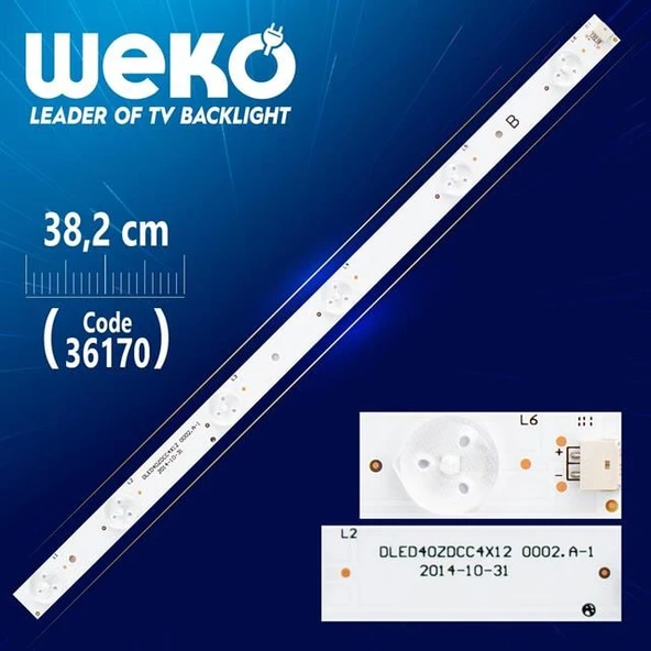 DLED40ZDCC4X12 0002.A-1 (6 LEDLİ) - 38,2 CM - Tv Led Bar (Tvnizi açıp içindeki led barla birebir aynısı olduğunu görmeden almayınız. Sonrasında iade ALMAMAKTAYIZ.) ürün görseli 1