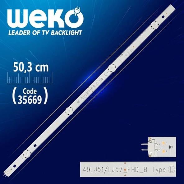 Lg Innotek 17Y 49_Fhd B-Type Led_Array_Rev0.0_160314 - 50.3 Cm  4 Ledli - (Wk-1148) ürün görseli 1