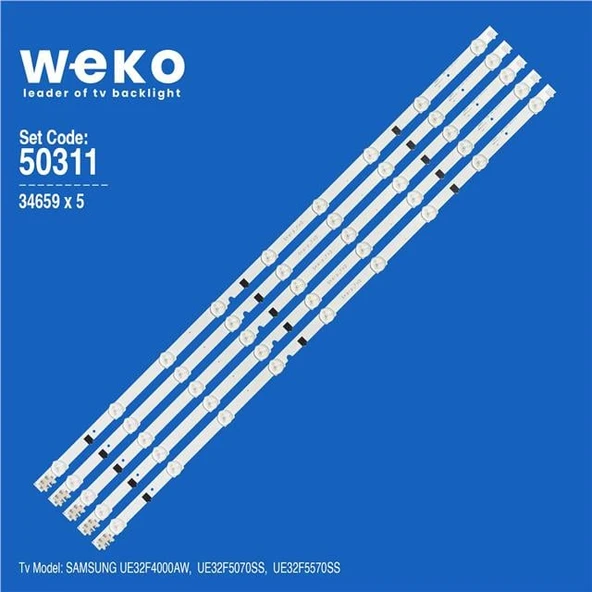 Wkset-5311 34659X5 D2ge-320Sc1-R0 - Sharp 5 Adet Led Bar (Tvnizi açıp içindeki led barla birebir aynısı olduğunu görmeden almayınız. Sonrasında iade ALMAMAKTAYIZ.) ürün görseli 1