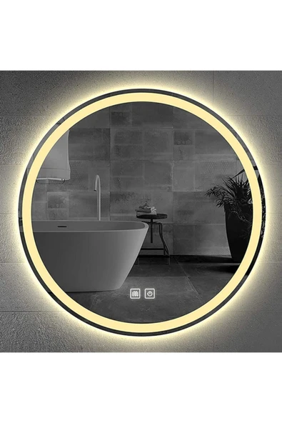 GLOBAL LED MIRROR 60 Cm Dokunmatik Tuşlu Buğu Çözücü Ledli Yuvarlak Banyo Aynası ürün görseli 1