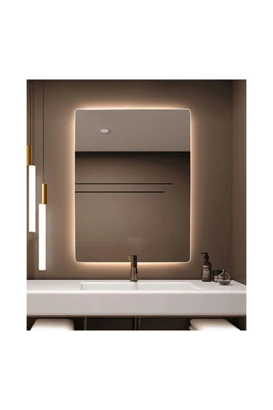 GLOBAL LED MIRROR 75x105 Cm Ledli Ayna Banyo Aynası Dekoratif Ayna Boy Ayna Salon Duvar Ayna ürün görseli 1