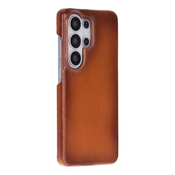 Galaxy S26 Ultra için, Hakiki Deri, El Yapımı Kılıf, İç Yüzeyi Kadife, Gölgeli Taba ürün görseli 1